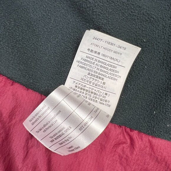 Arcteryx Atom LT Hoody Maroon Full Zip Jacket Men's Size XL Gorpcore - Picture 13 of 13